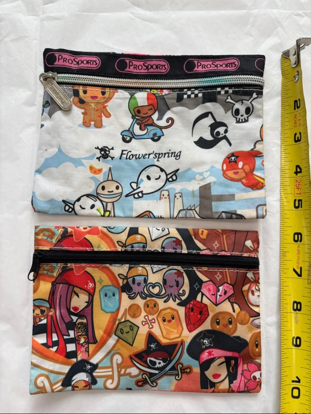 FlowerSpring Tokidoki Multi-Color Cartoon Cosmetic Pouch Set - Picture 3 of 4
